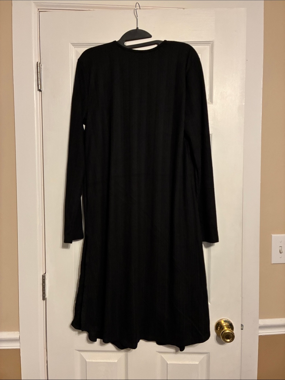 Maurices Black Ribbed Open-Front Cardigan - Picture 3 of 3